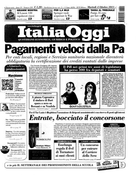 Italia oggi : quotidiano di economia finanza e politica